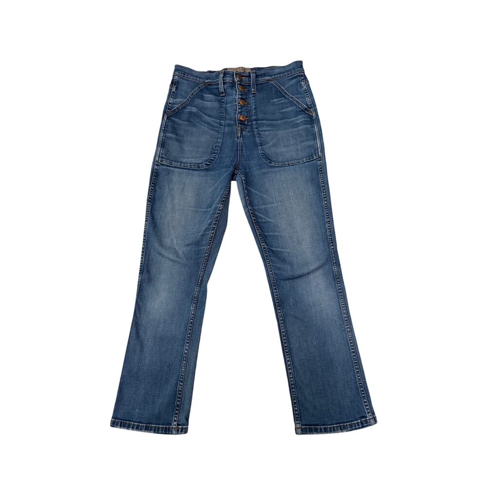 J Crew Point Sur Denim High Rise Button Fly Jeans Made USA 30